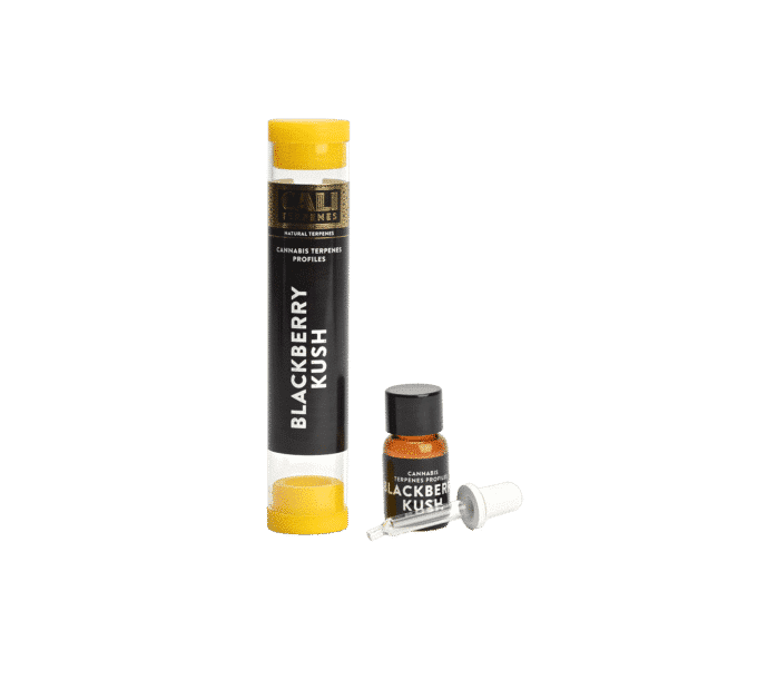 Cali terpenes with yellow-black packaging in several aromas.