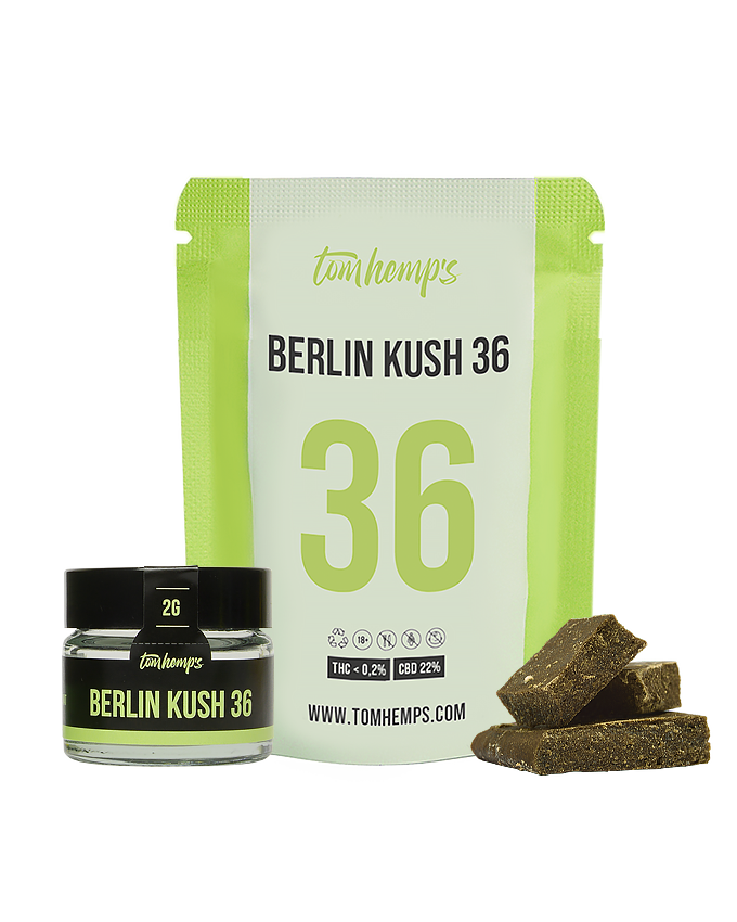 CBD Hash 22% Berlin Kush 36 Package | TomHemps Online CBD Shop