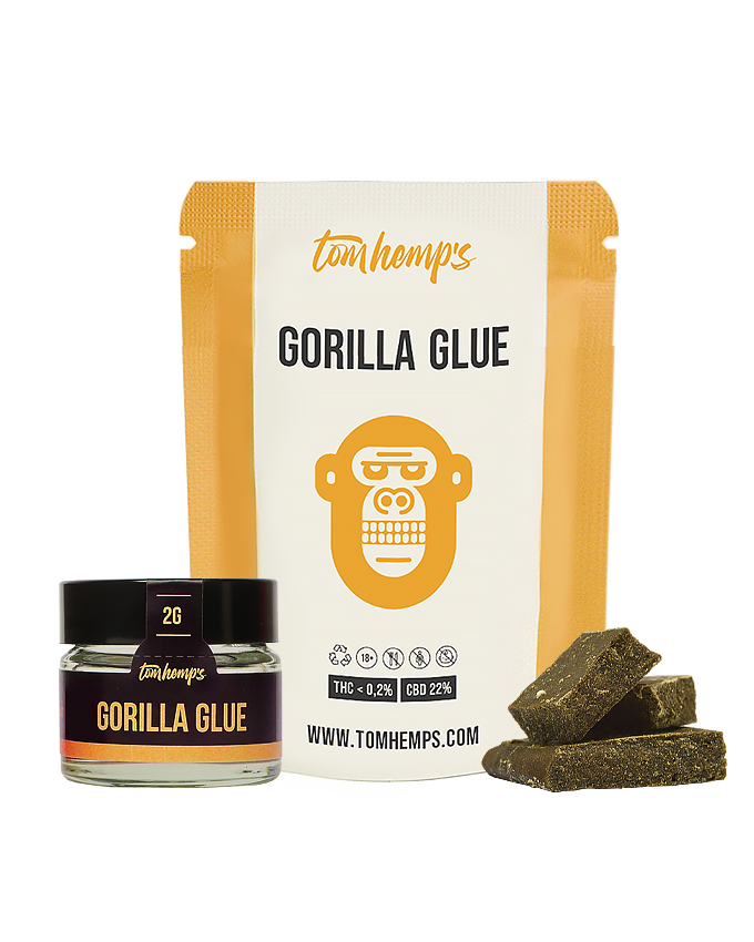 CBD Hash 22% Gorilla Glue Package | TomHemps Online CBD Shop