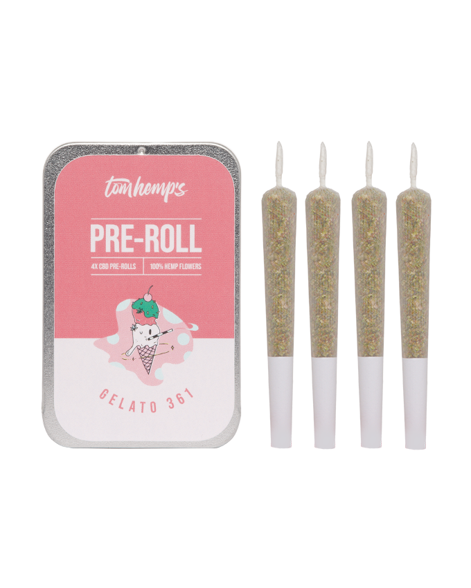 20% CBD Pre-Roll Gelato 361 4-Pack