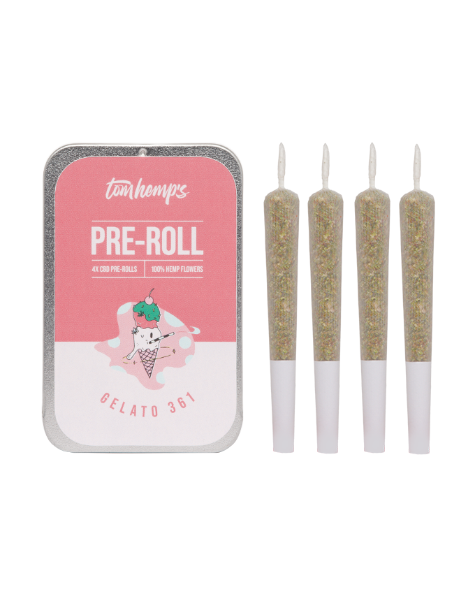 CBD Pre-Roll Pack De 4 / Gelato 361