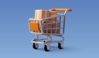 3d,vector,shopping,trolley,with,parcel,boxes,,shopping,online,concept.