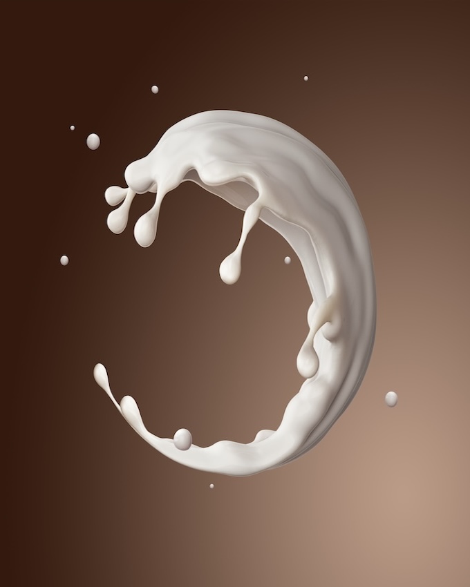 3d,render,,food,and,drink,illustration,,abstract,creamy,splashing,background,