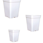 WHITE PLASTIC PLANT POT / 3L 7 L 11L