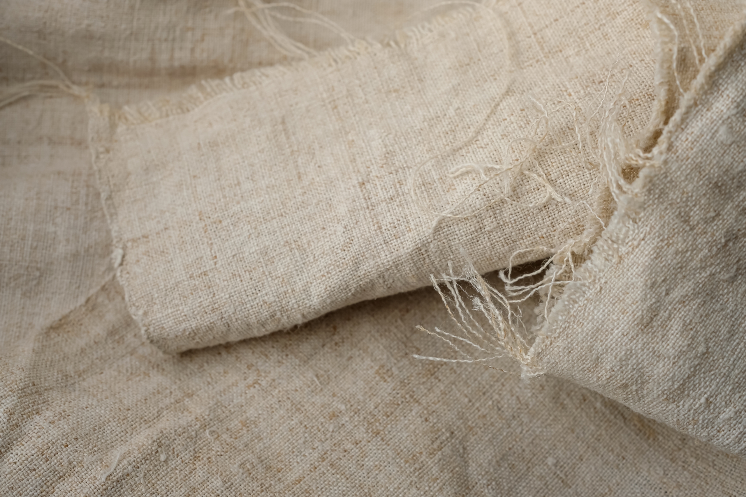 Frayed,edge,hemp,cloth,hemp,fabric,sustainable